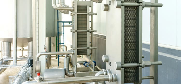 瑞普特酒精蒸汽回收板式熱交換器蒸汽導熱油爐用板式換熱器